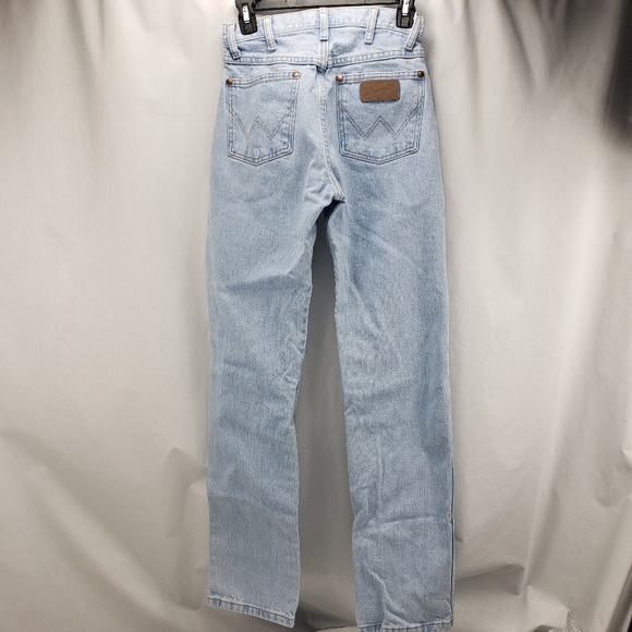 Wrangler Cowboy Cut Slim Fit Light Wash Denim Jeans Size 5 x 34 - Picture 8 of 10